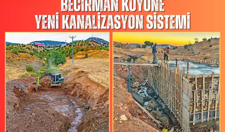 Becirman Köyüne Yeni Kanalizasyon Sistemi